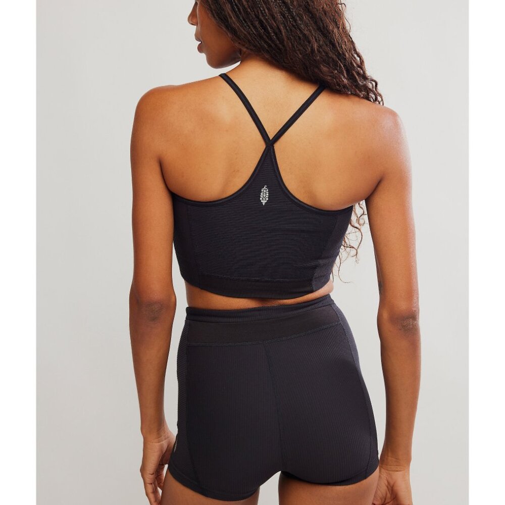 FP Movement by Free People tapped out set xs Black Ribbed Shorts and bra - Picture 7 of 16